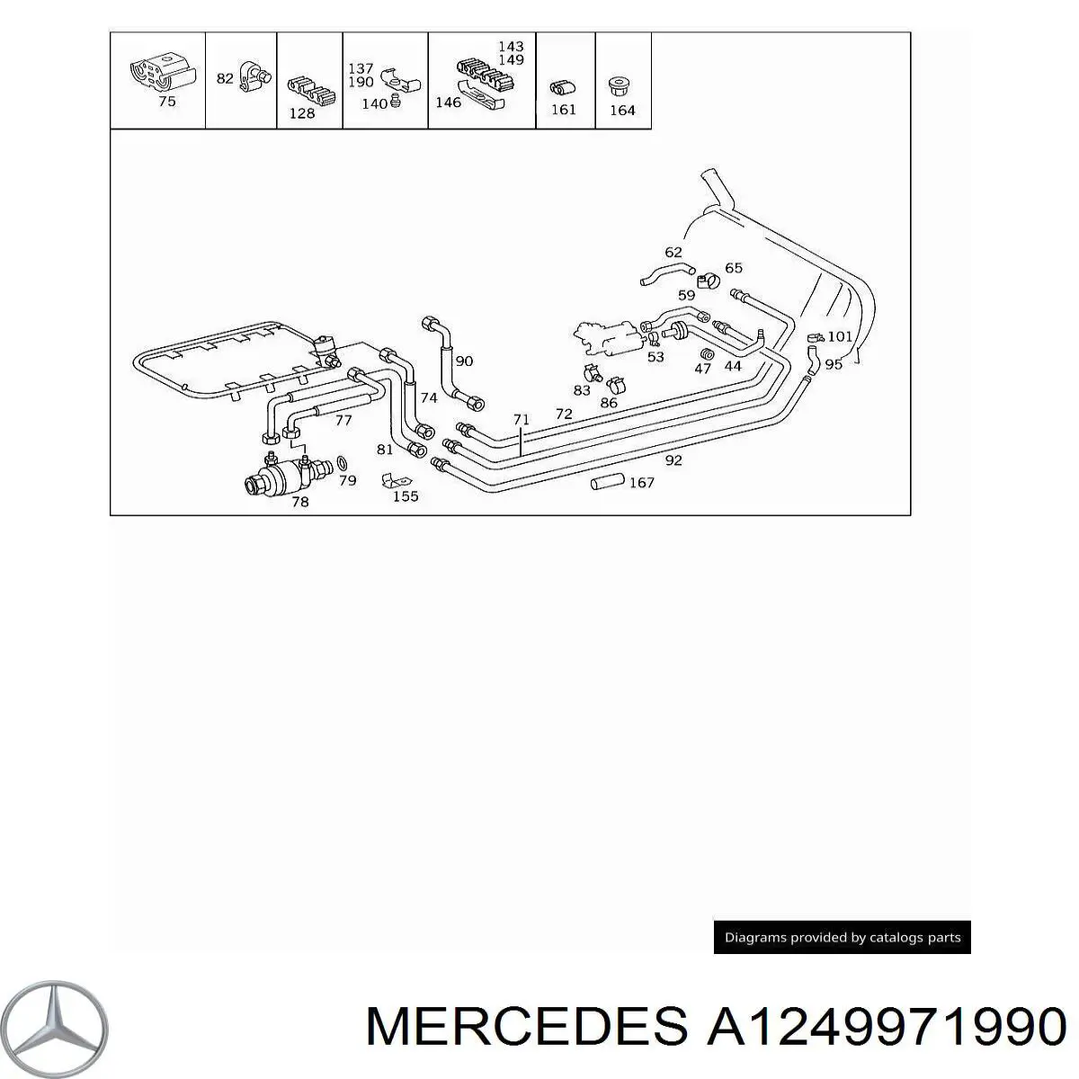  Mercedes A1249971990 цена, от 1.53 USD