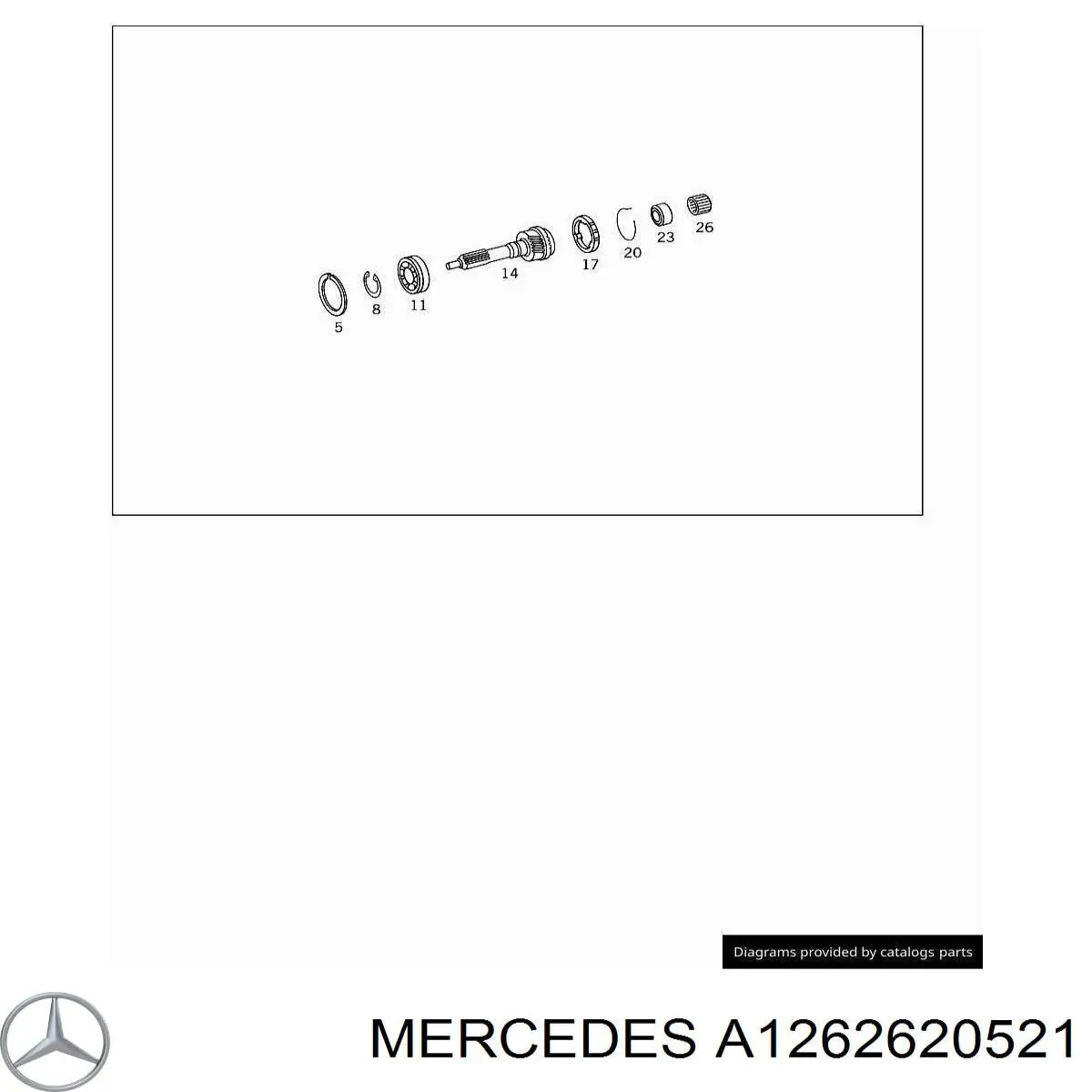 A1262620521 Mercedes Шестерня задней передачи
