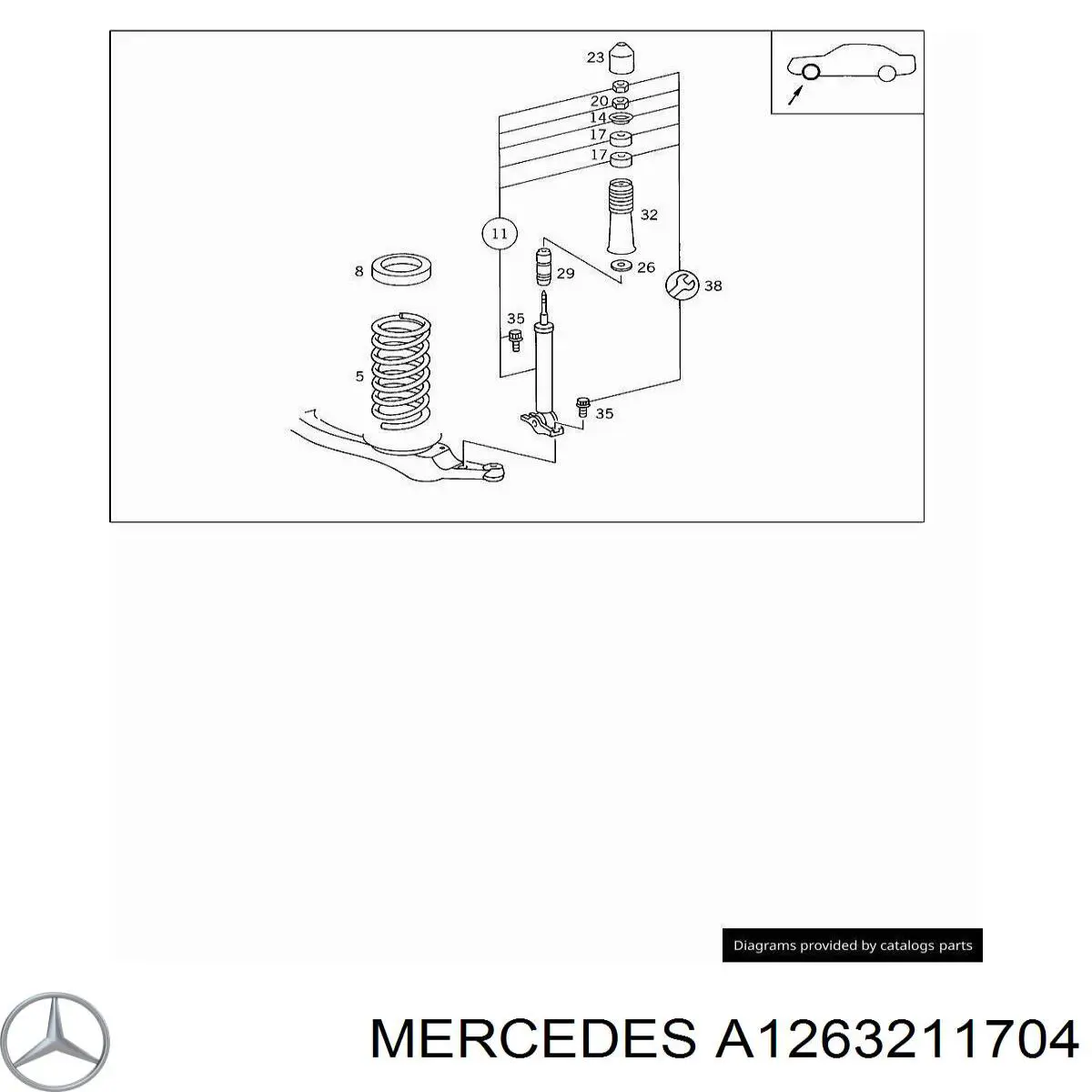 A1263211704 Mercedes пружина передняя