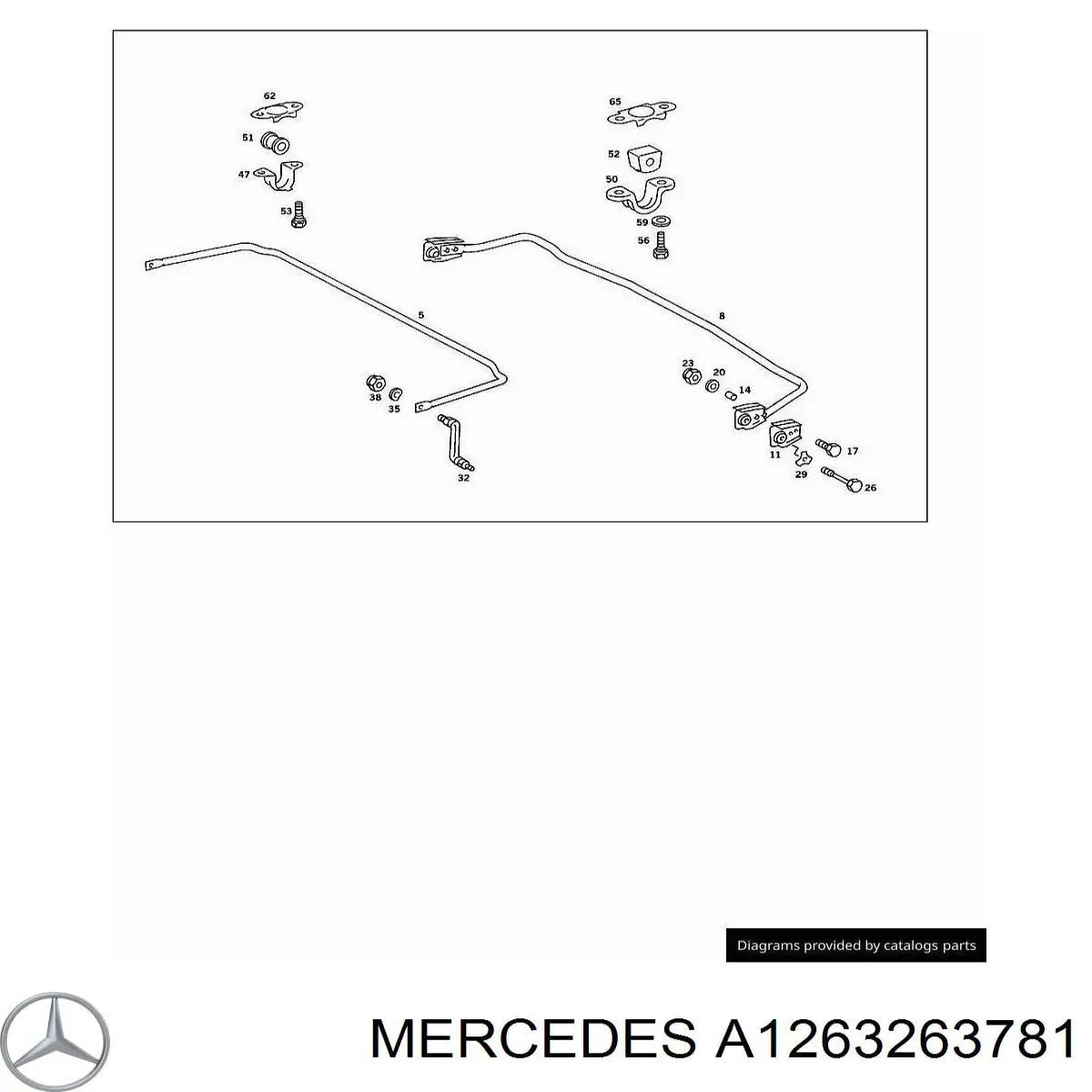 Втулка заднего стабилизатора на Mercedes S W126