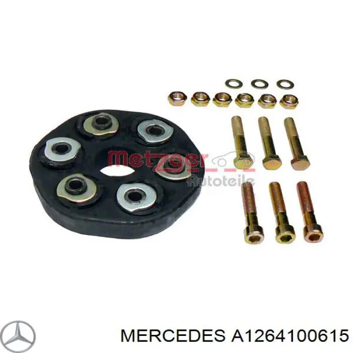 A1264100615 Mercedes acoplamento elástico traseiro do veio de transmissão