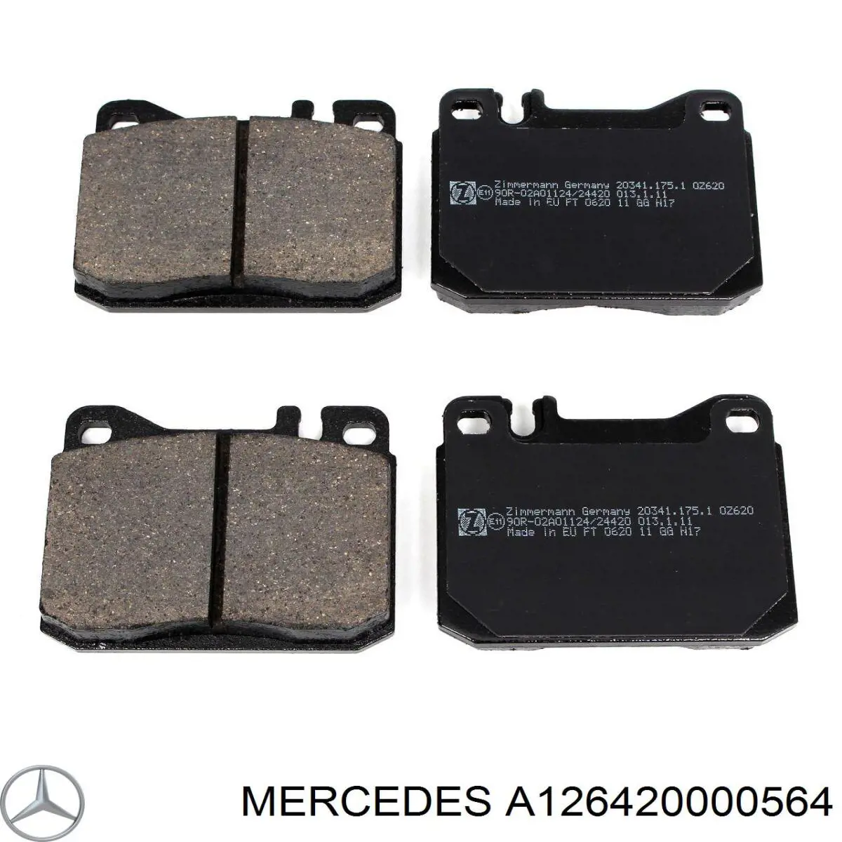 Передние тормозные диски A126420000564 Mercedes