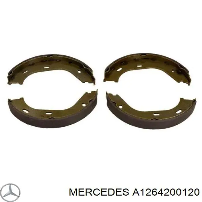 A1264200120 Mercedes колодки ручника (стояночного тормоза)