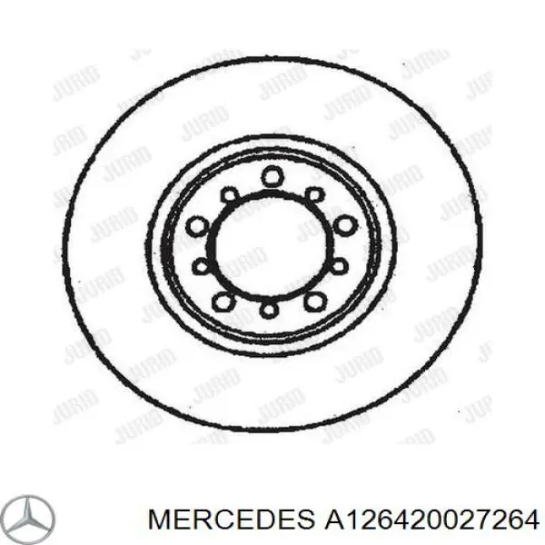 Передние тормозные диски A126420027264 Mercedes