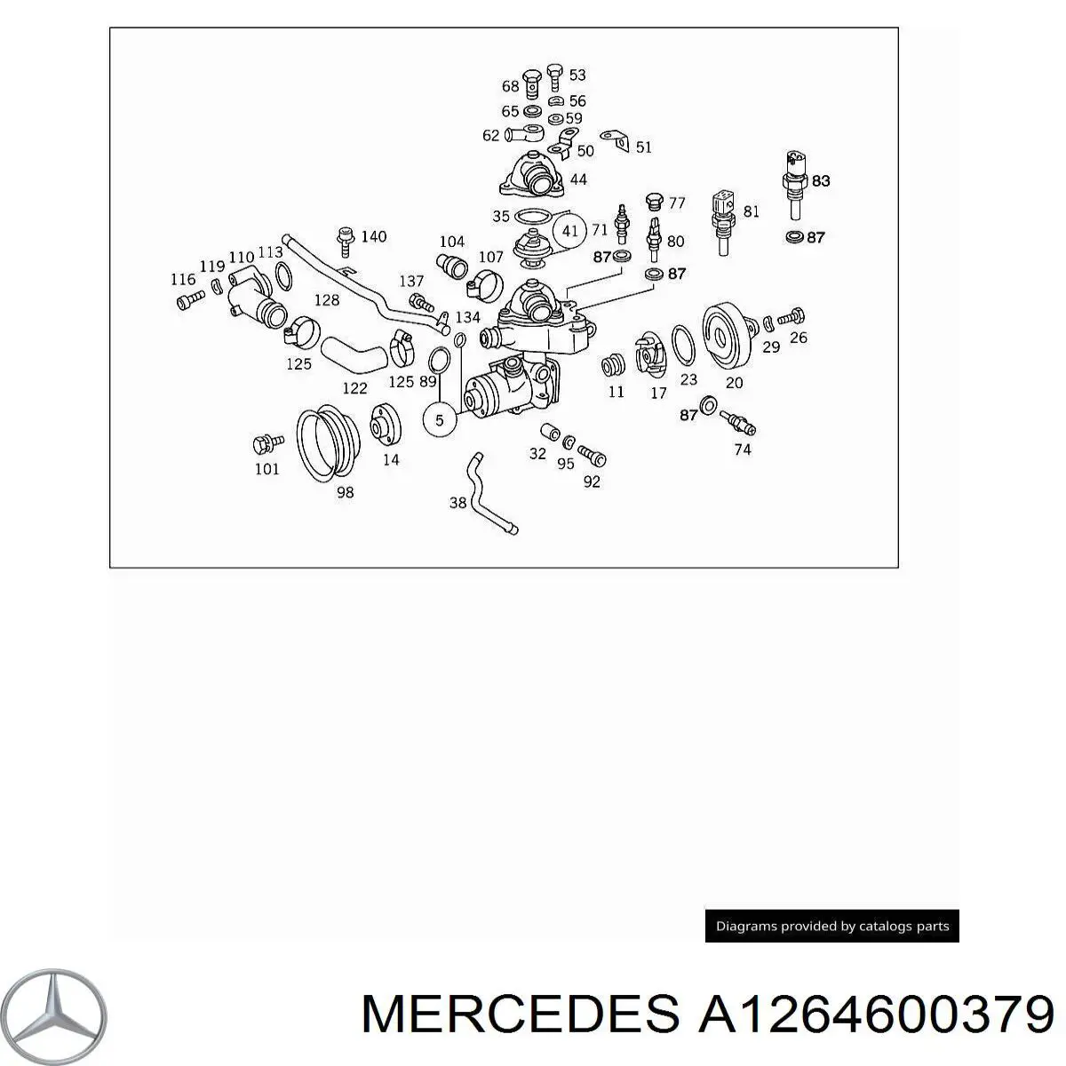 Купить A1042020010 Mercedes Шкив насоса ГУР