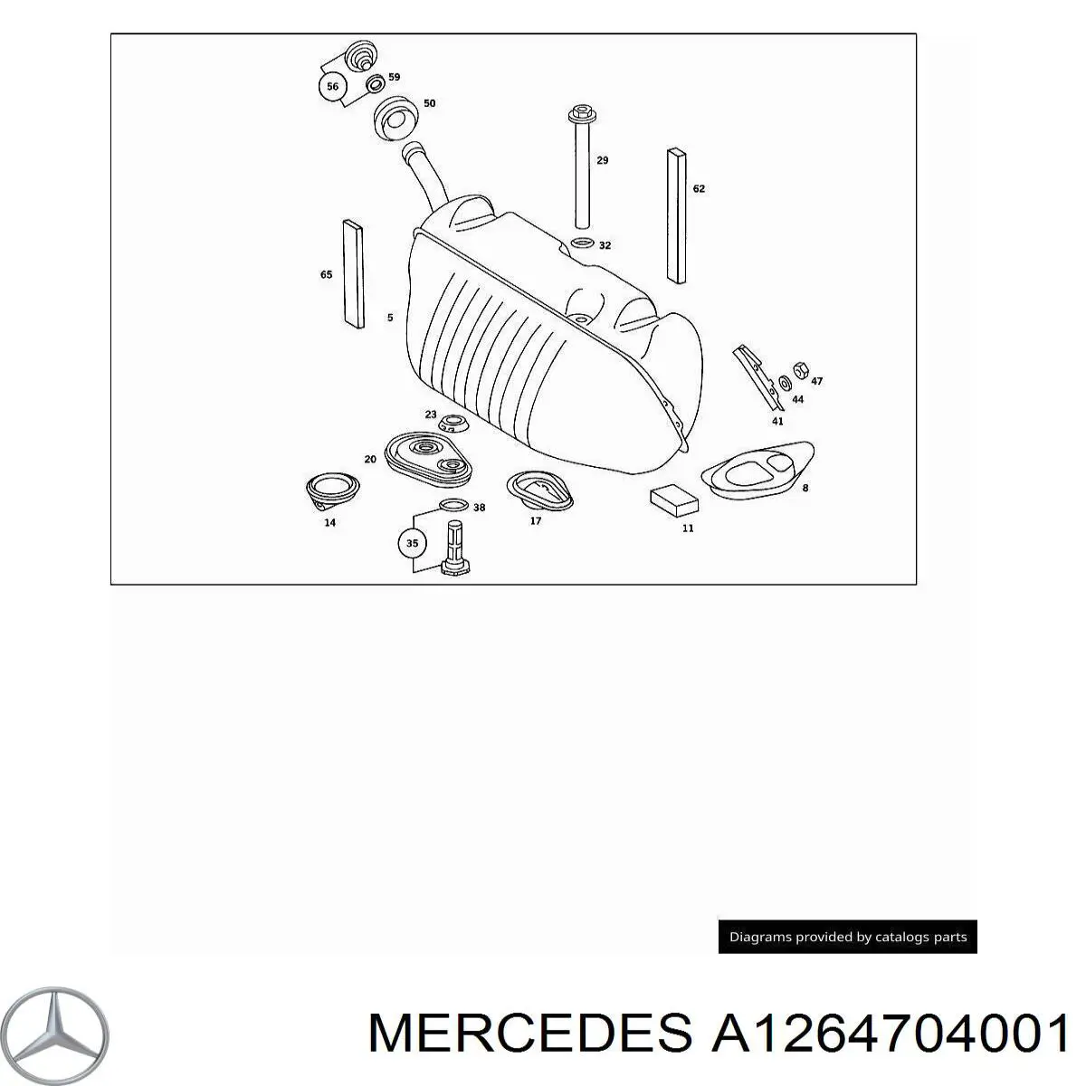 A1264704001 Mercedes Бак топливный