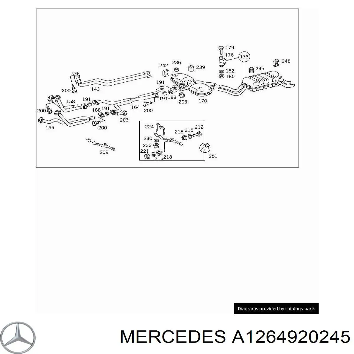  Mercedes A1264920245 цена, от 30.16 USD