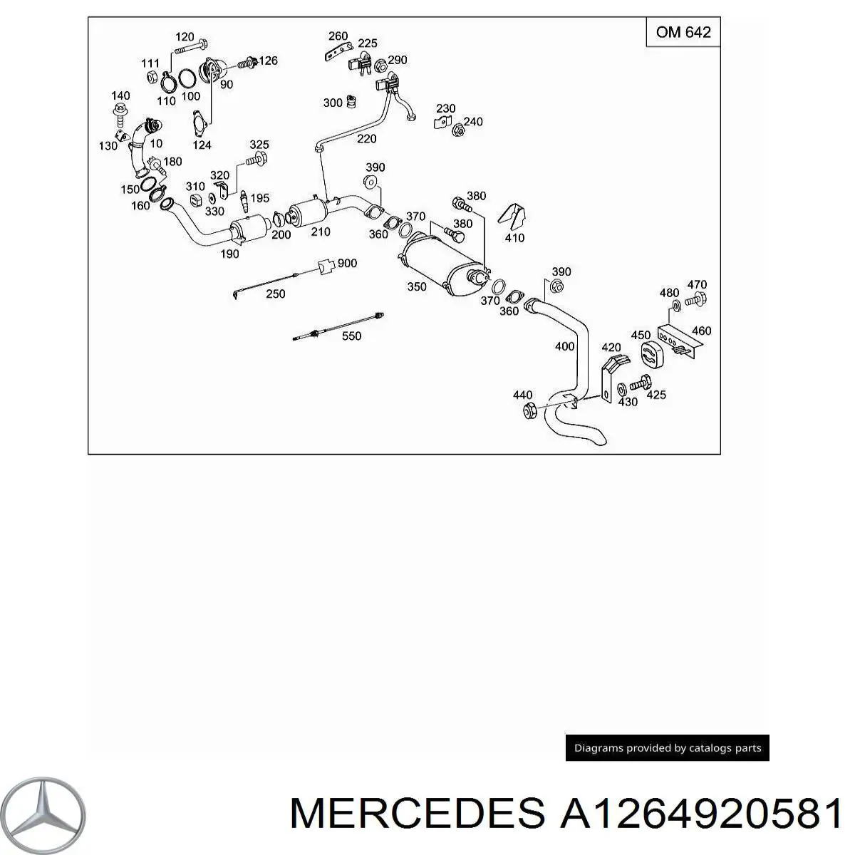Прокладка глушителя монтажная Mercedes A1264920581 цена, от 4.77 USD