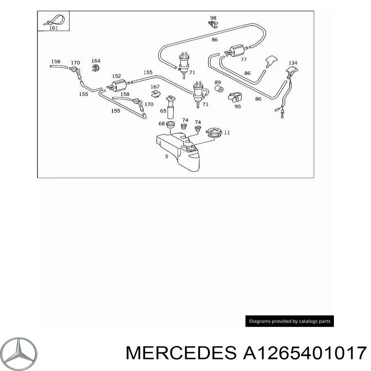 A1265401017 Mercedes Датчик уровня бачка стеклоомывателя