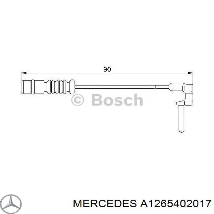 Датчик износа колодок Mercedes A1265402017