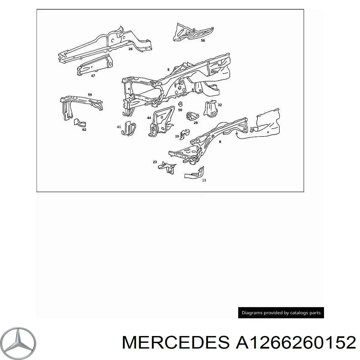 A1266260152 Mercedes Четверть передняя левая