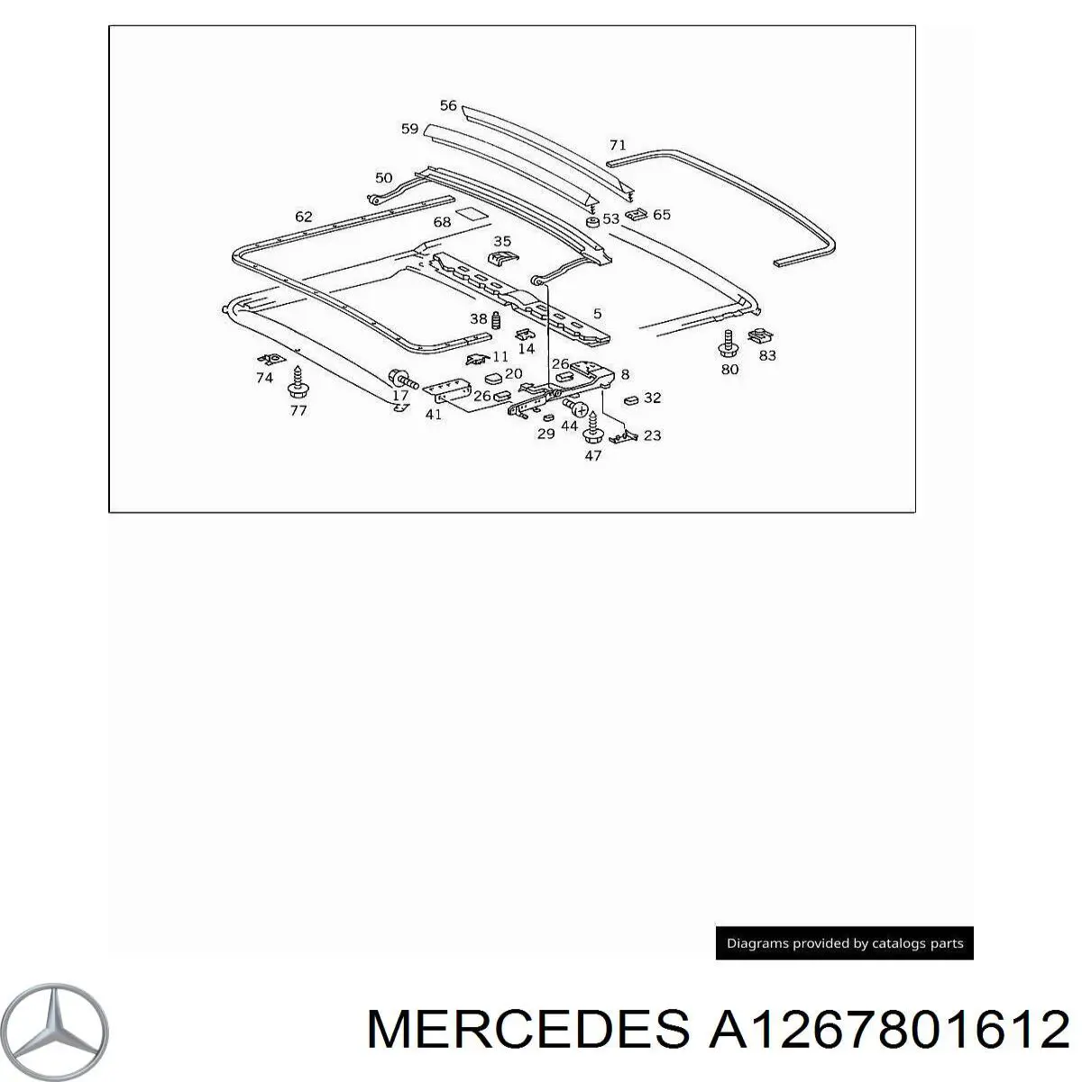 1267801612 Mercedes направляющая люка