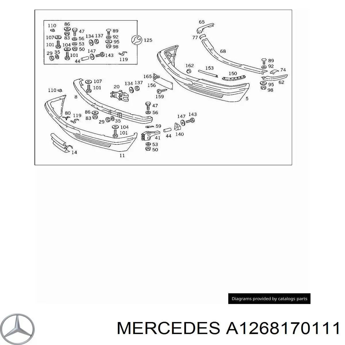 Mercedes A1268170111 цена, от 355.28 USD