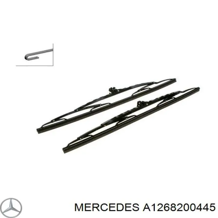 Щетка стеклоочистителя лобового стекла, водительская Mercedes A1268200445 цена, от 3.76 USD