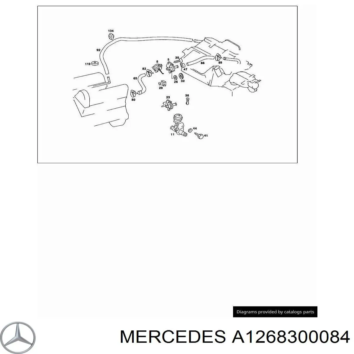 Кран печки A1268300084 Mercedes