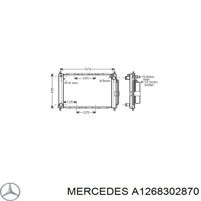 Конденсатор кондиционера Mercedes A1268302870 цена, от 196.66 USD