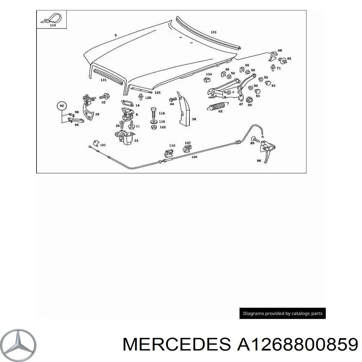 Трос открывания капота Trucktec 0260037 цена, от 18.06 USD