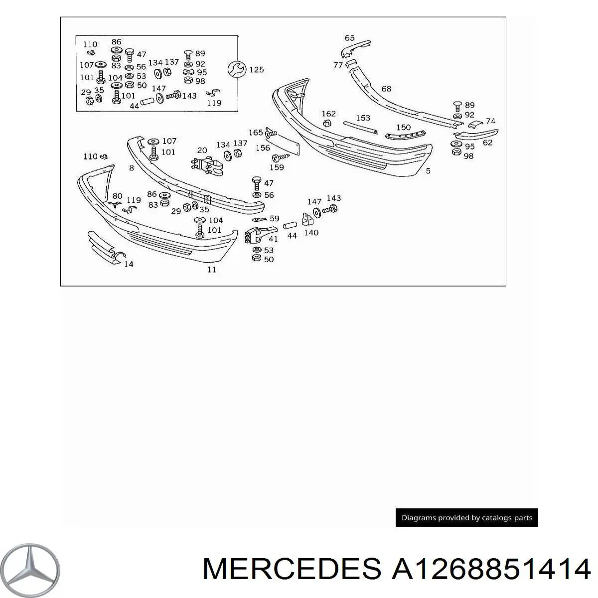  Mercedes A1268851414 цена, от 184.23 USD