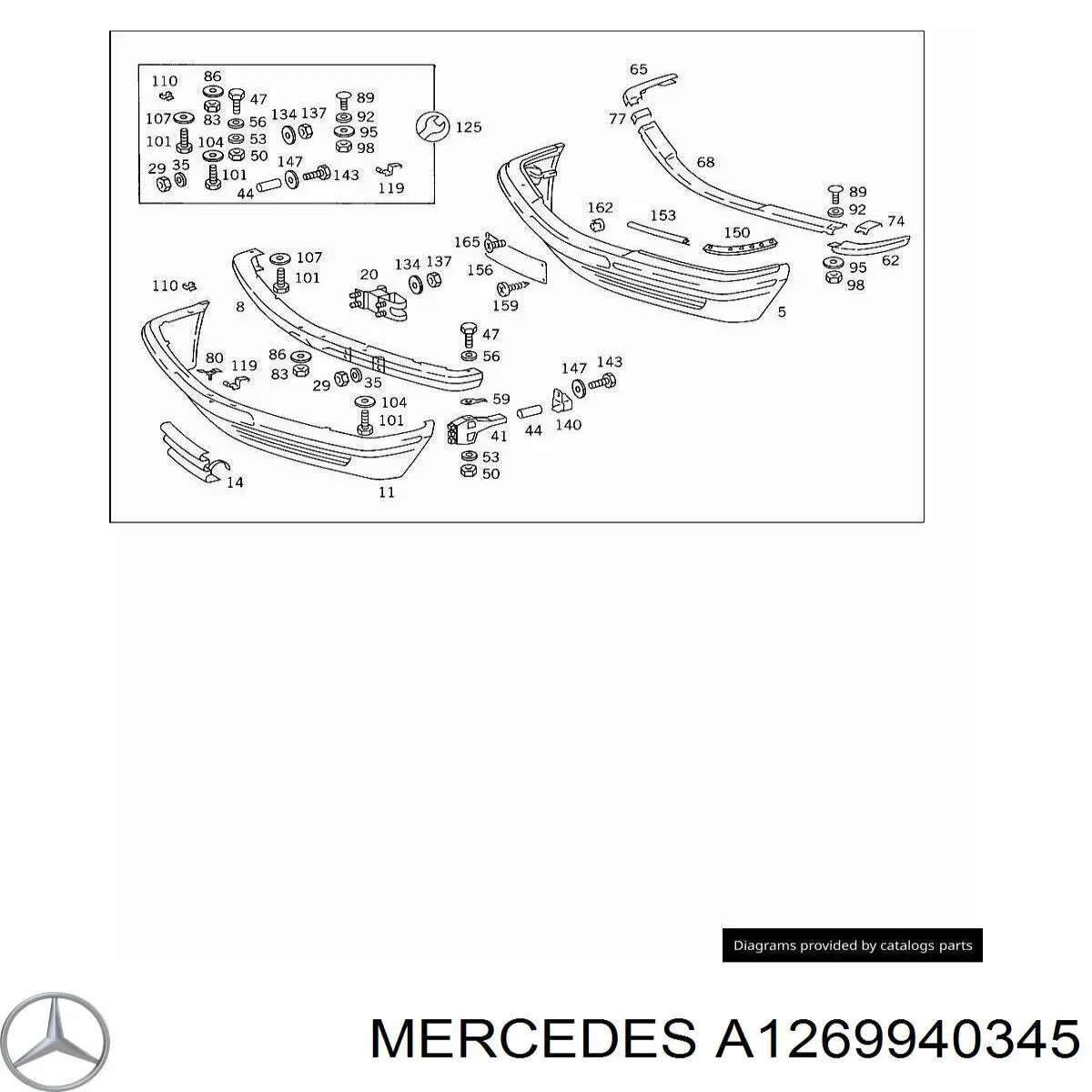  Mercedes A1269940345 цена, от 7.48 USD