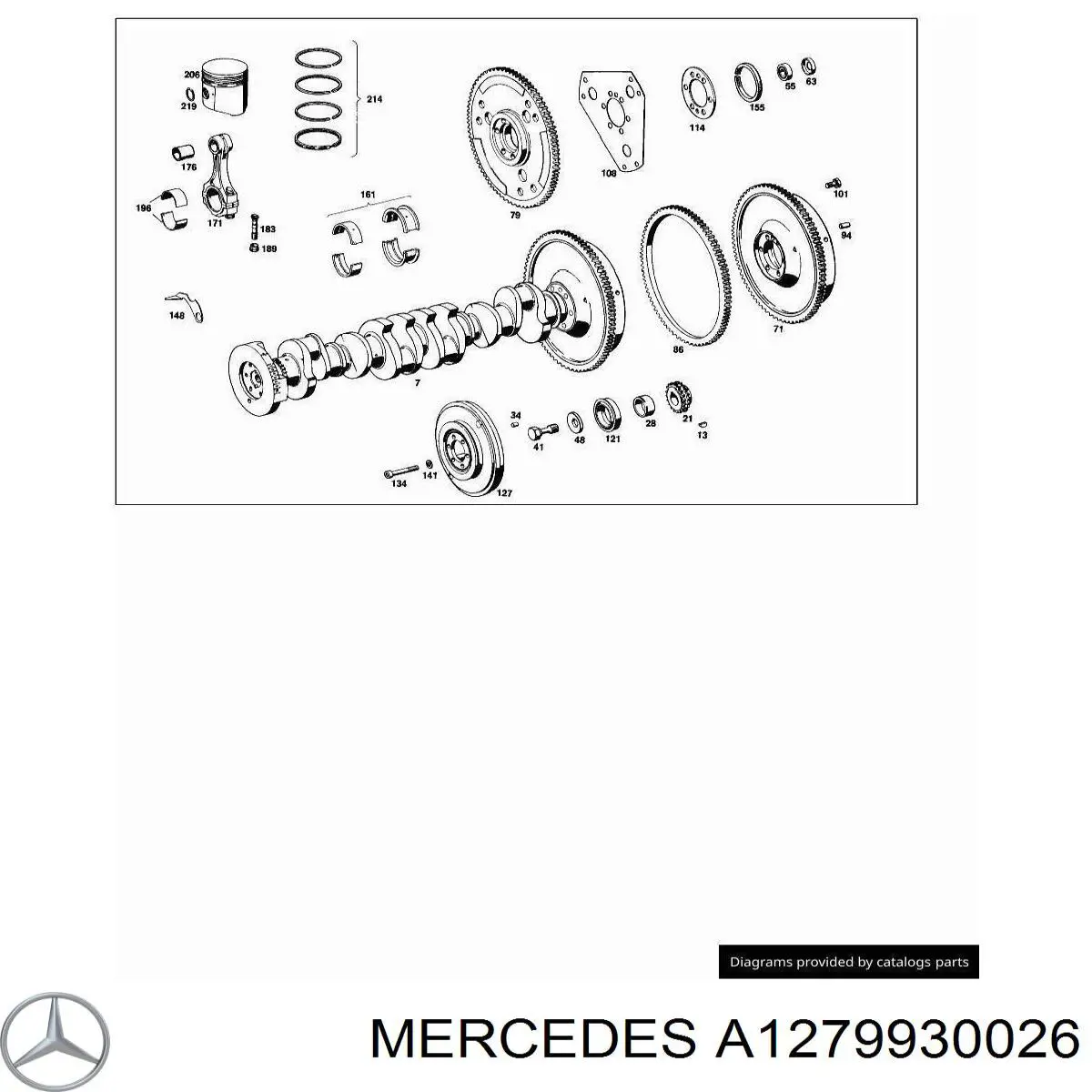 Шайба коленвала A1279930026 Mercedes