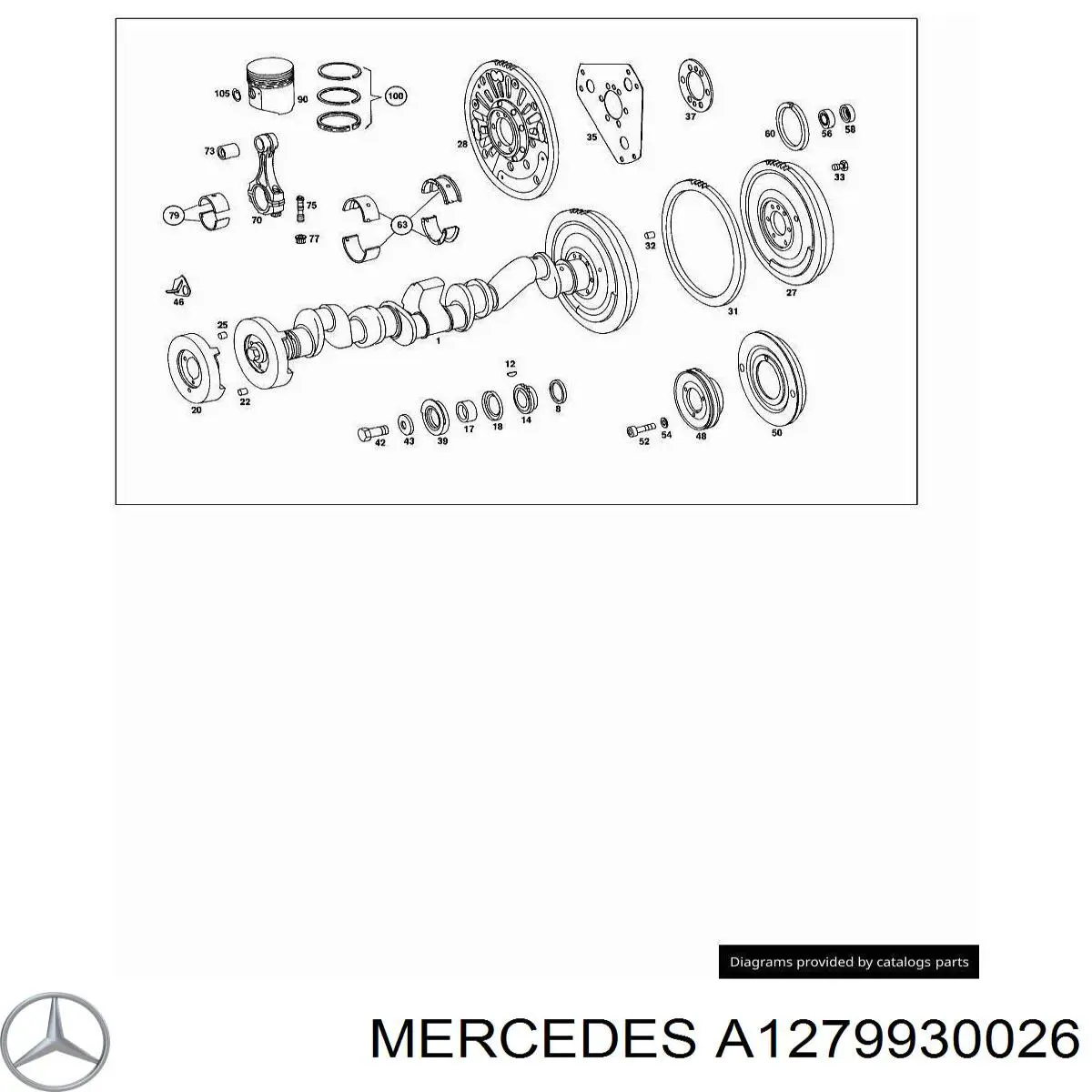 Шайба коленвала Mercedes A1279930026 цена, от 2.82 USD