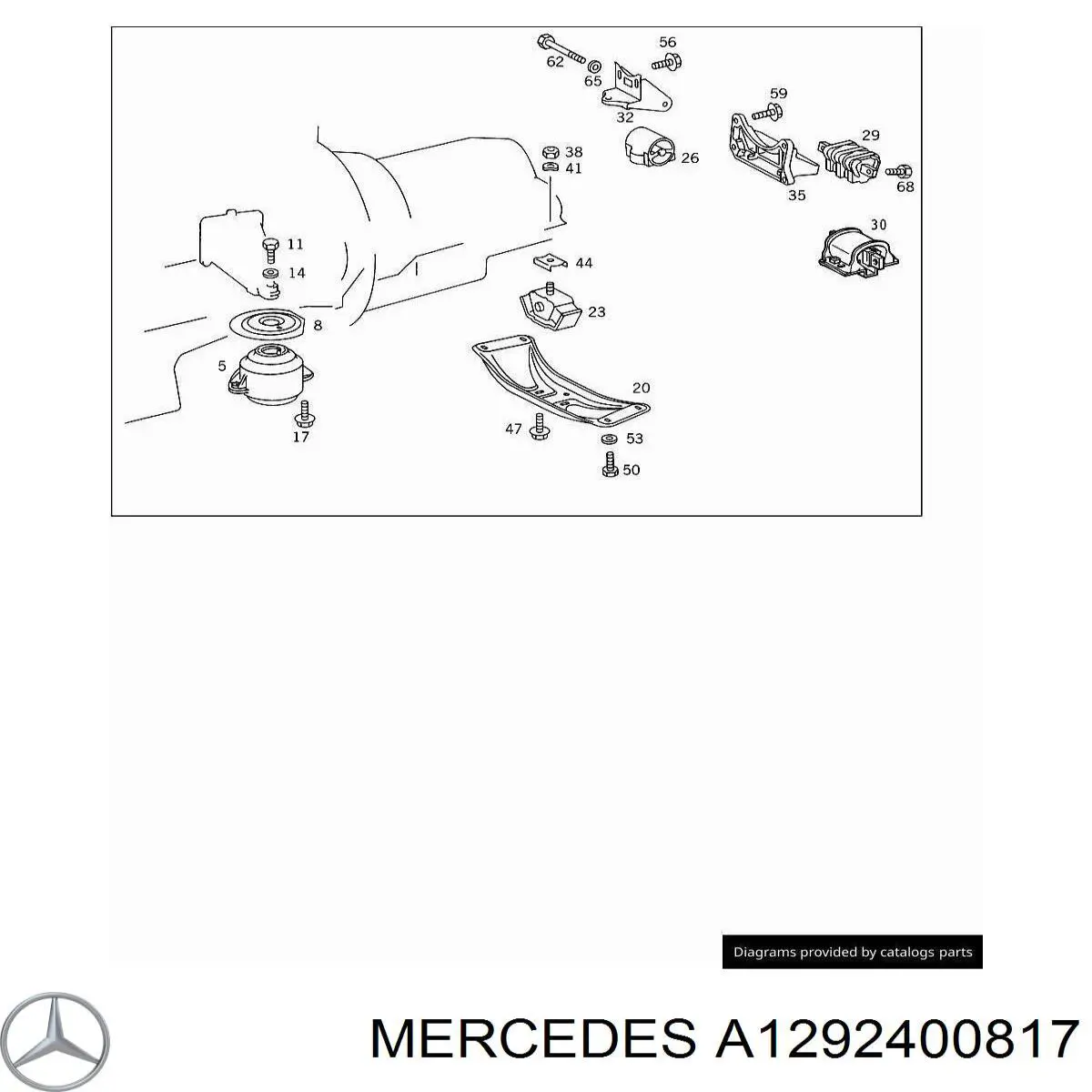 Подушка двигателя Mercedes A1292400817 цена, от 59.23 USD