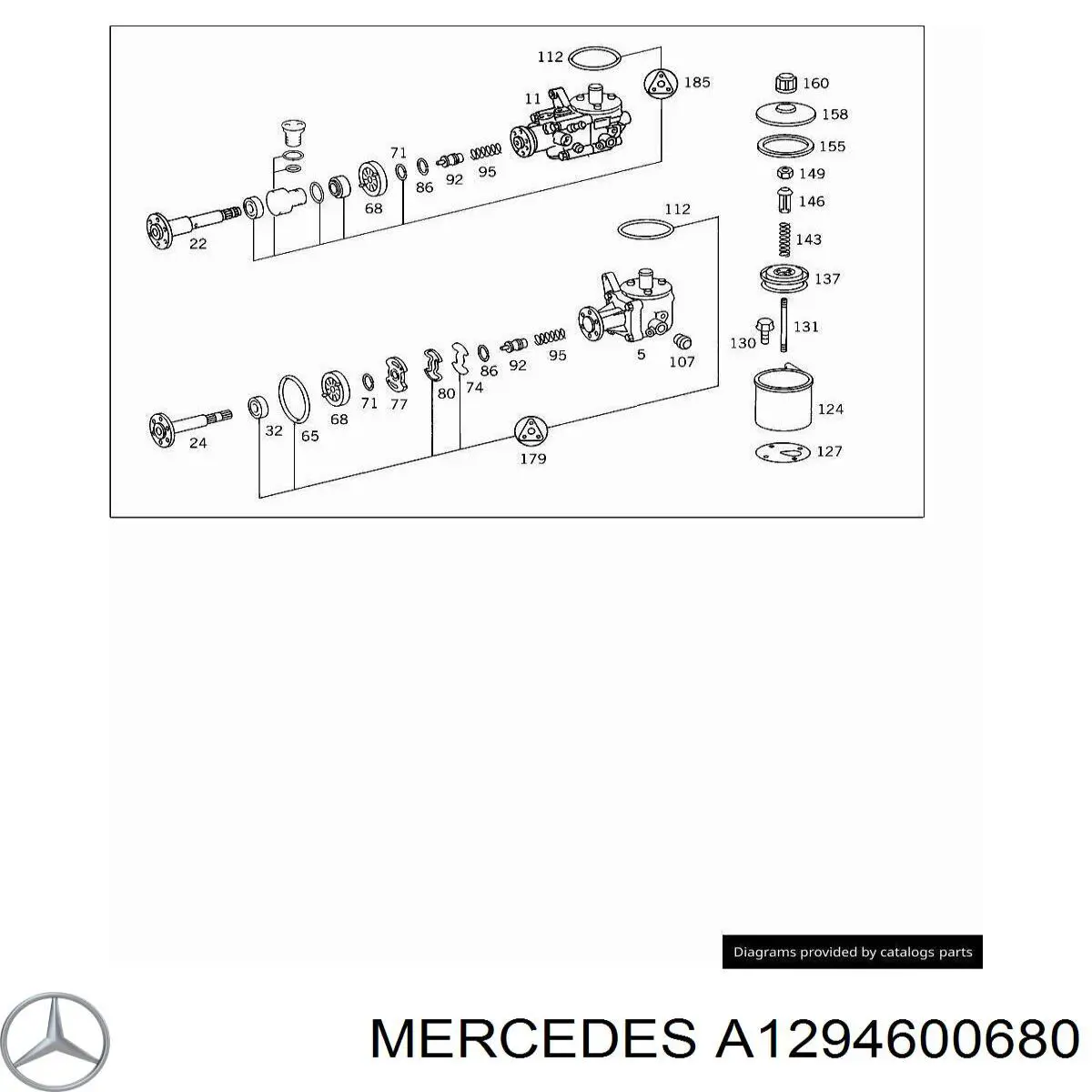 A1294600680 Mercedes насос гур