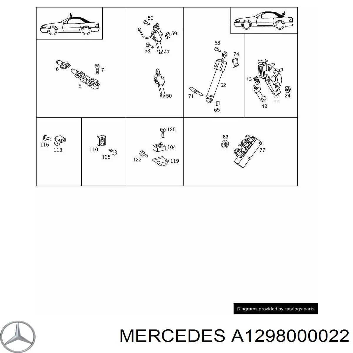  Mercedes 1298000022 цена, от 56.64 USD