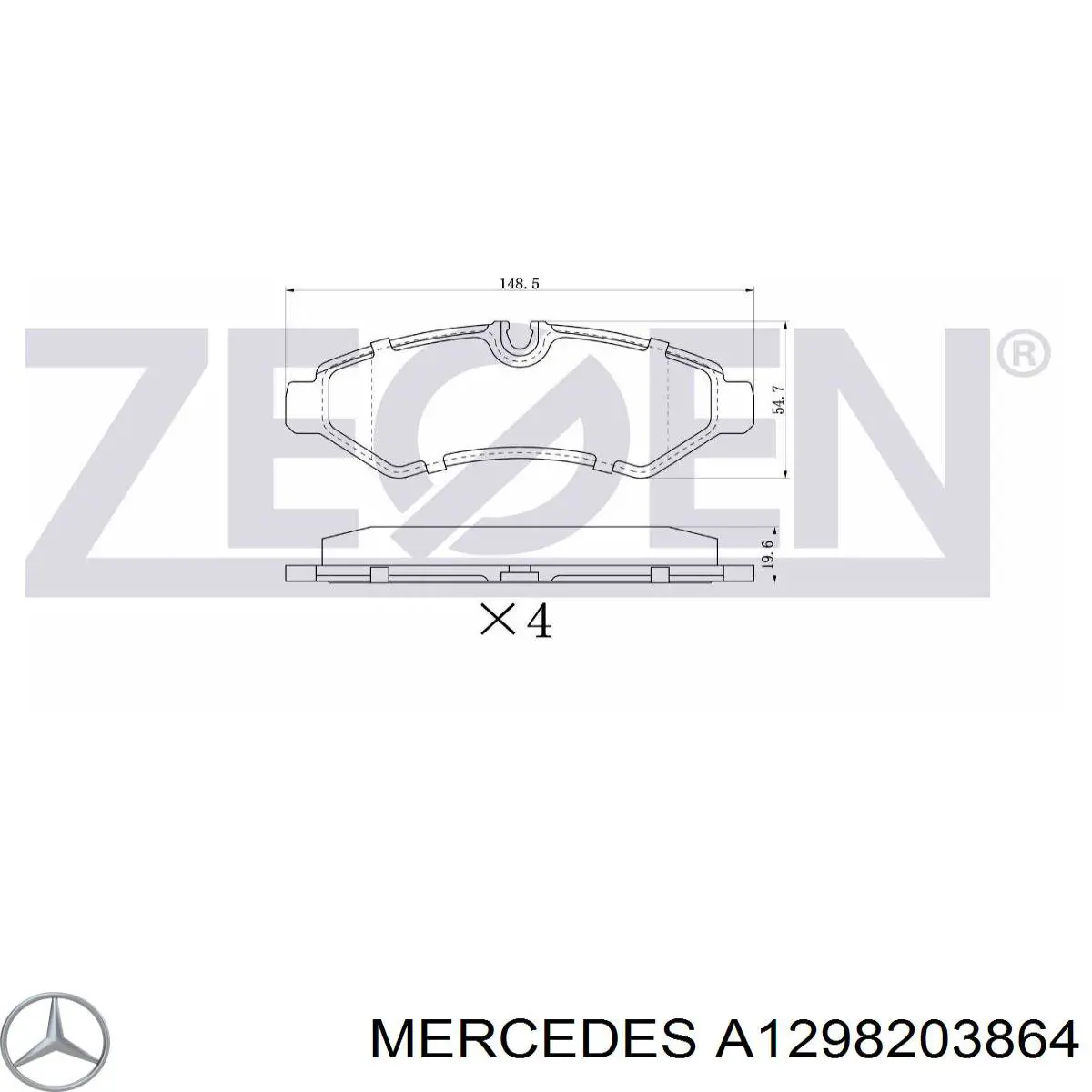 Задний фонарь A1298203864 Mercedes
