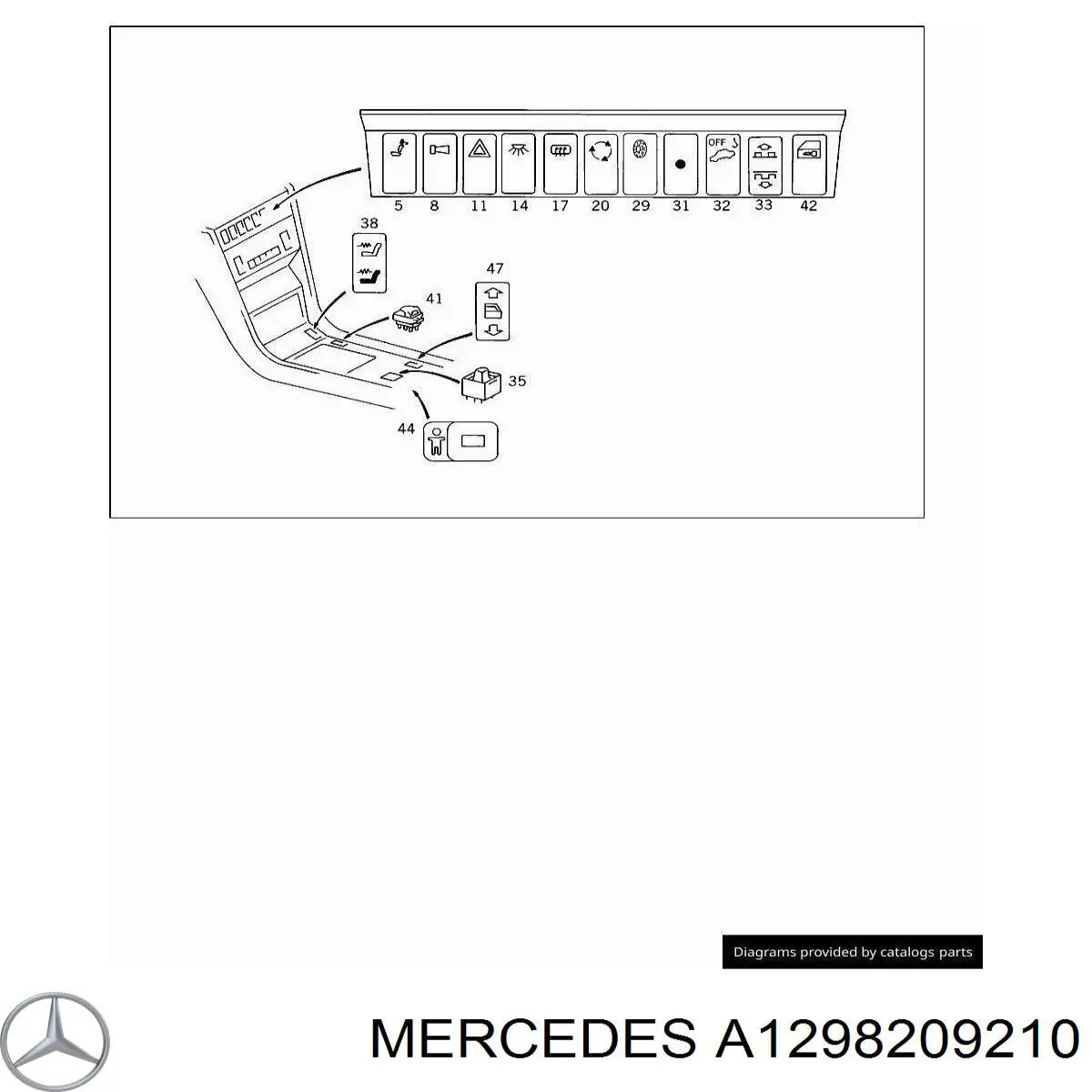 Купить A1298209210 Mercedes 