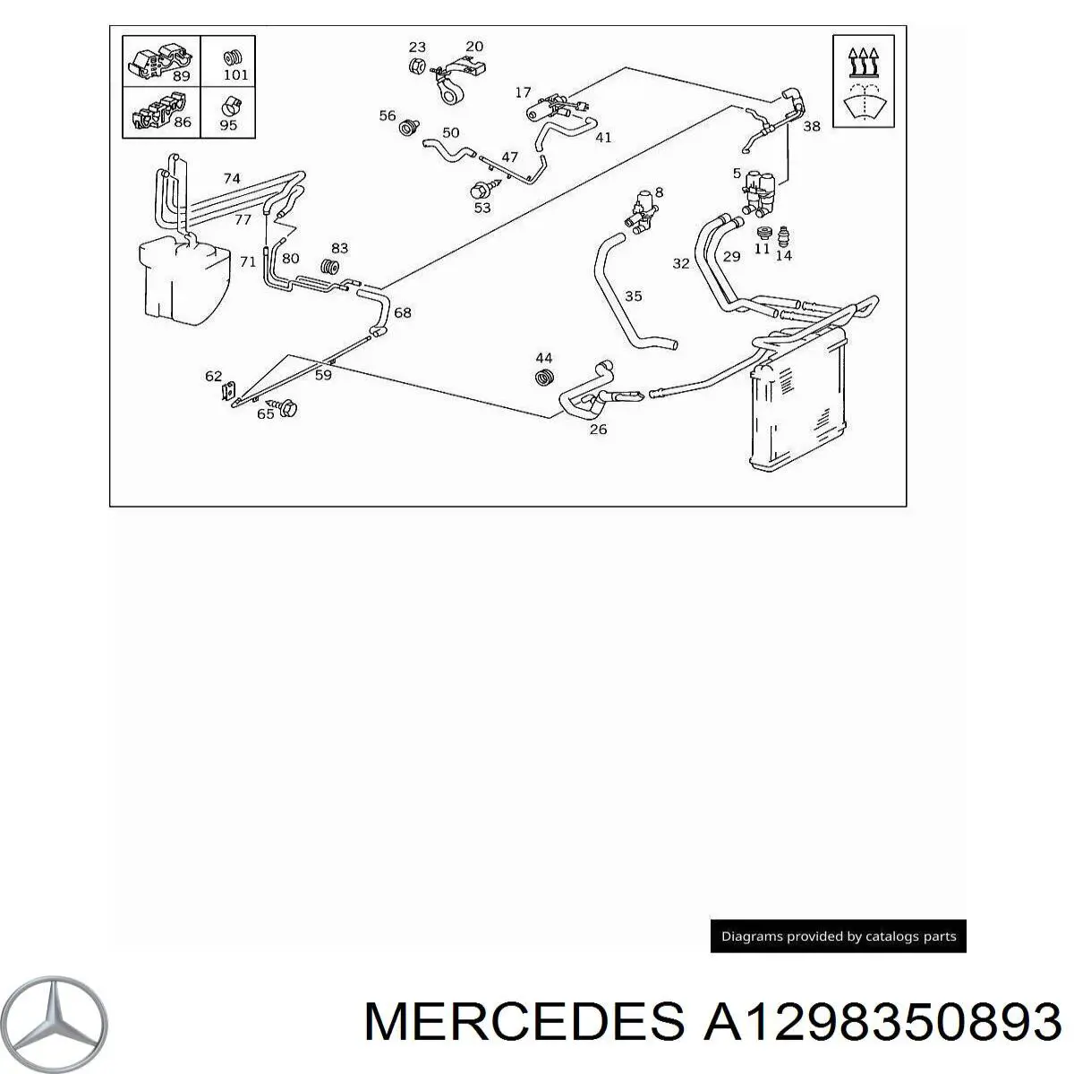  Mercedes A1298350893 цена, от 67.55 USD