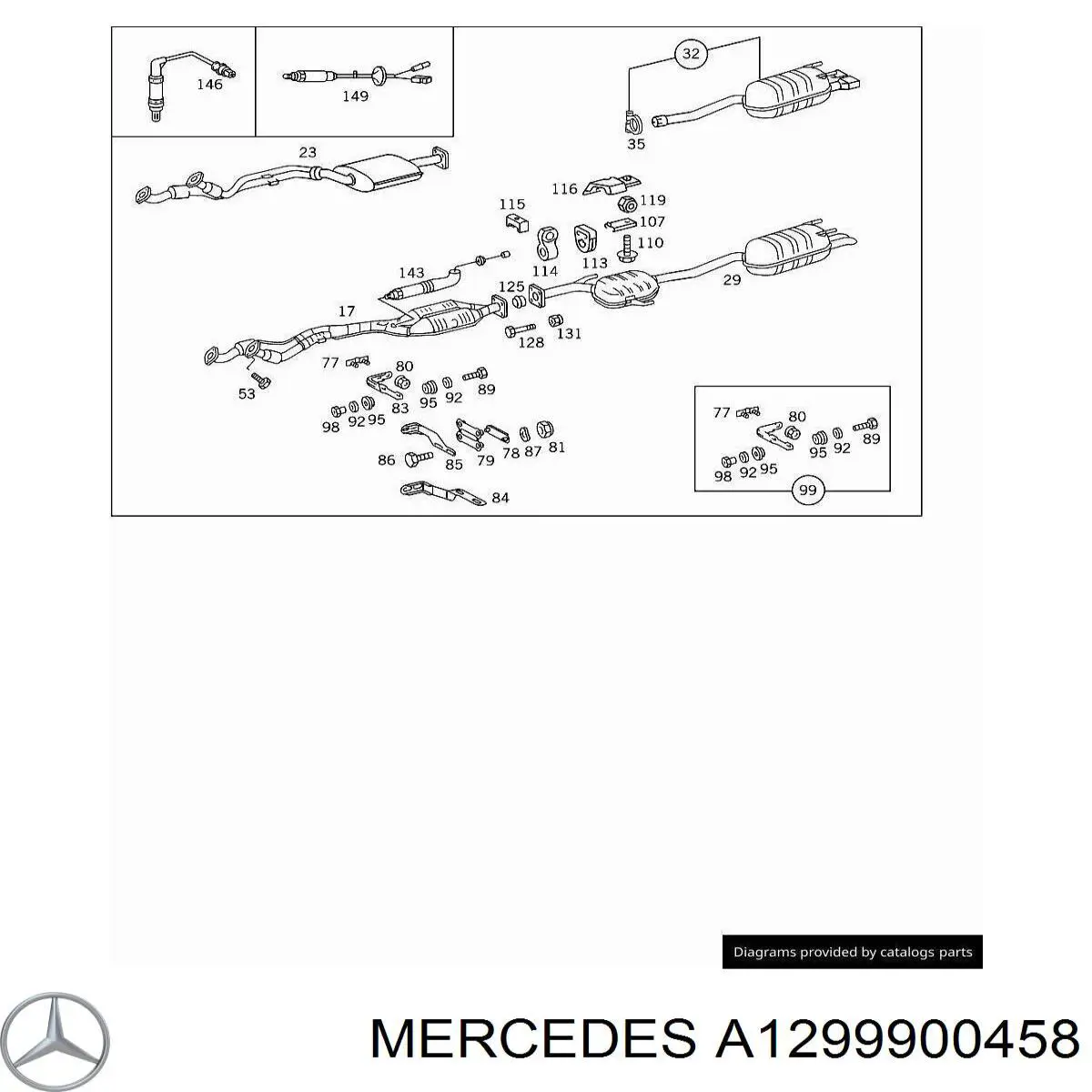 Гайка выпускного коллектора Mercedes A1299900458 цена, от 0.50 USD