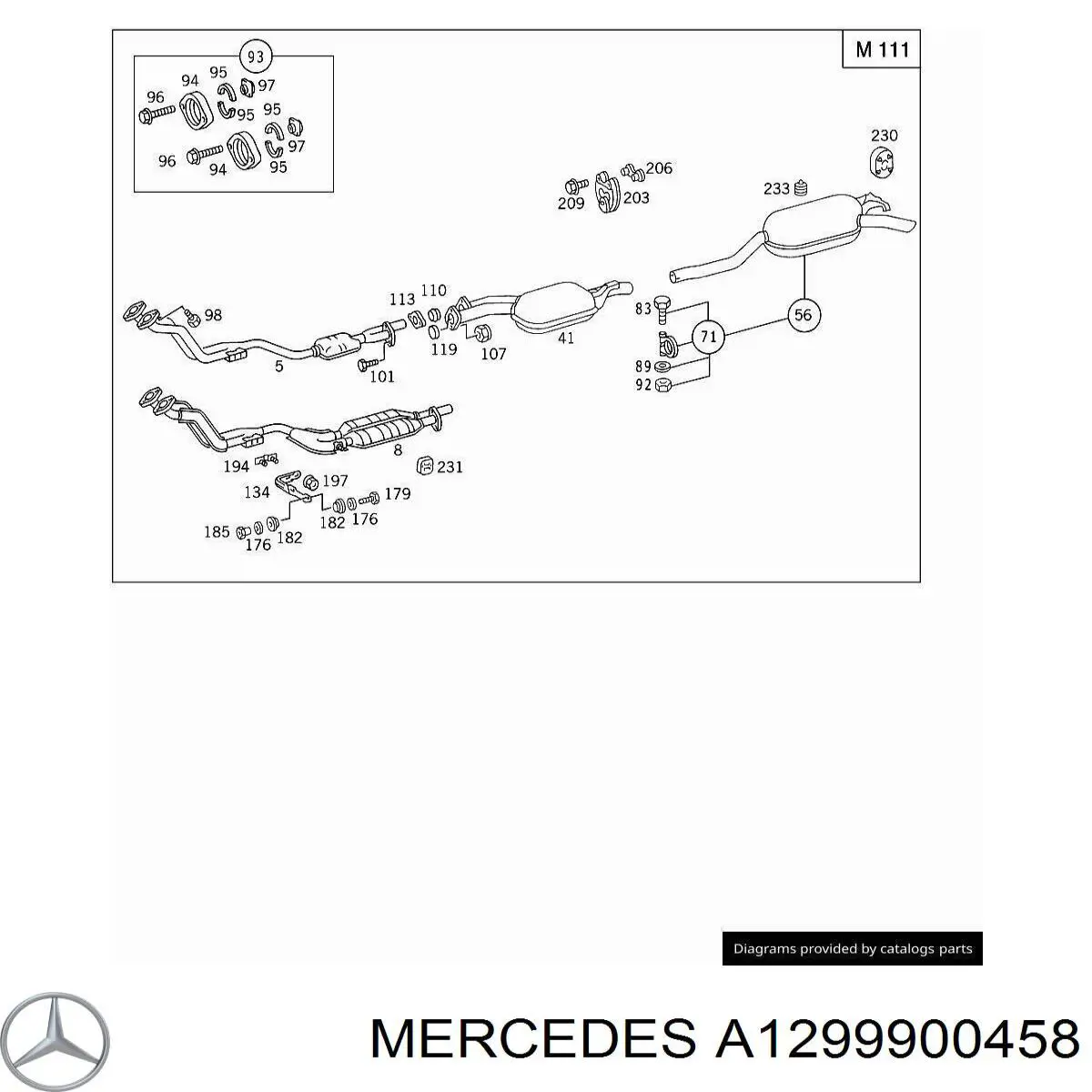 Гайка випускного колектора A1299900458 Mercedes