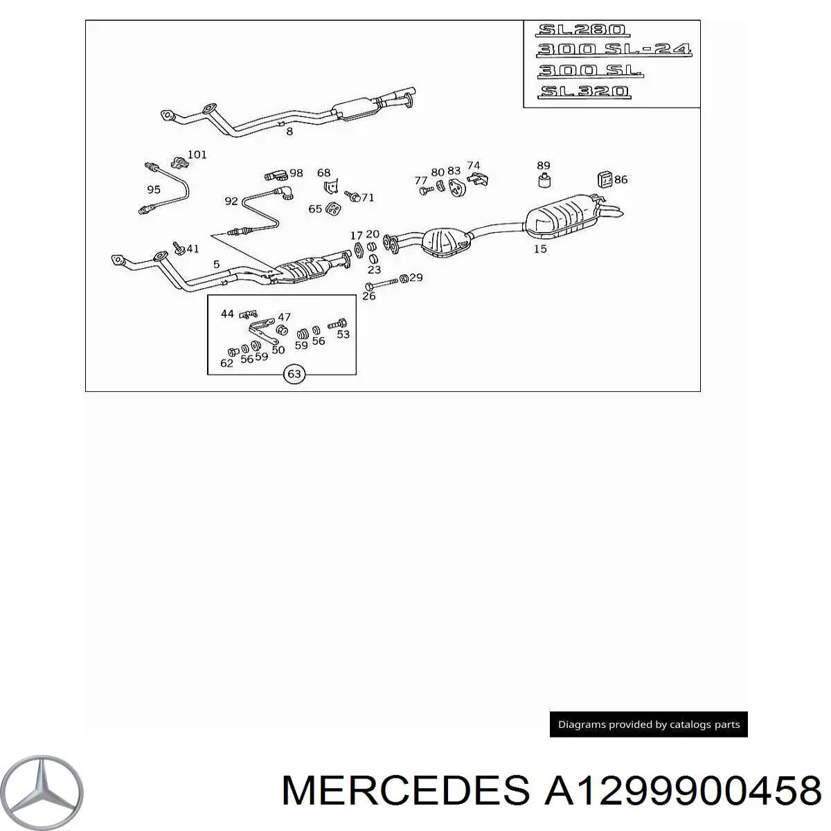 A1299900458 Mercedes гайка выпускного коллектора