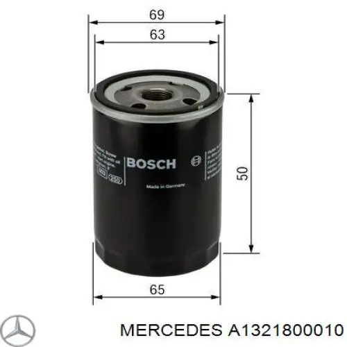 Купить A1321800010 Mercedes Фильтр центробежный очистки масла