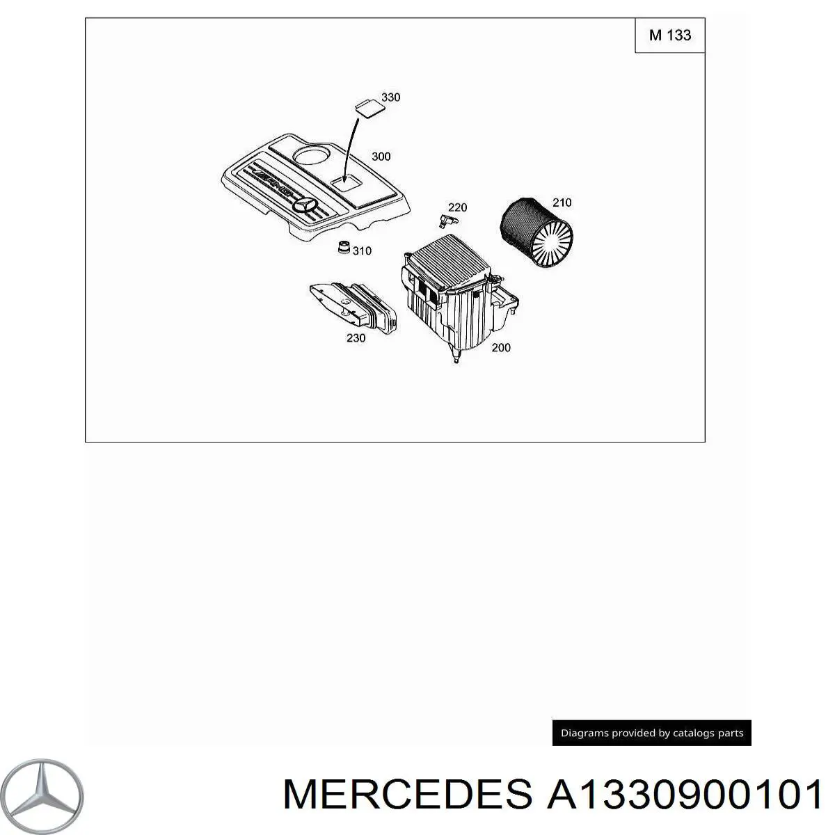 A1330900101 Mercedes caixa de filtro de ar