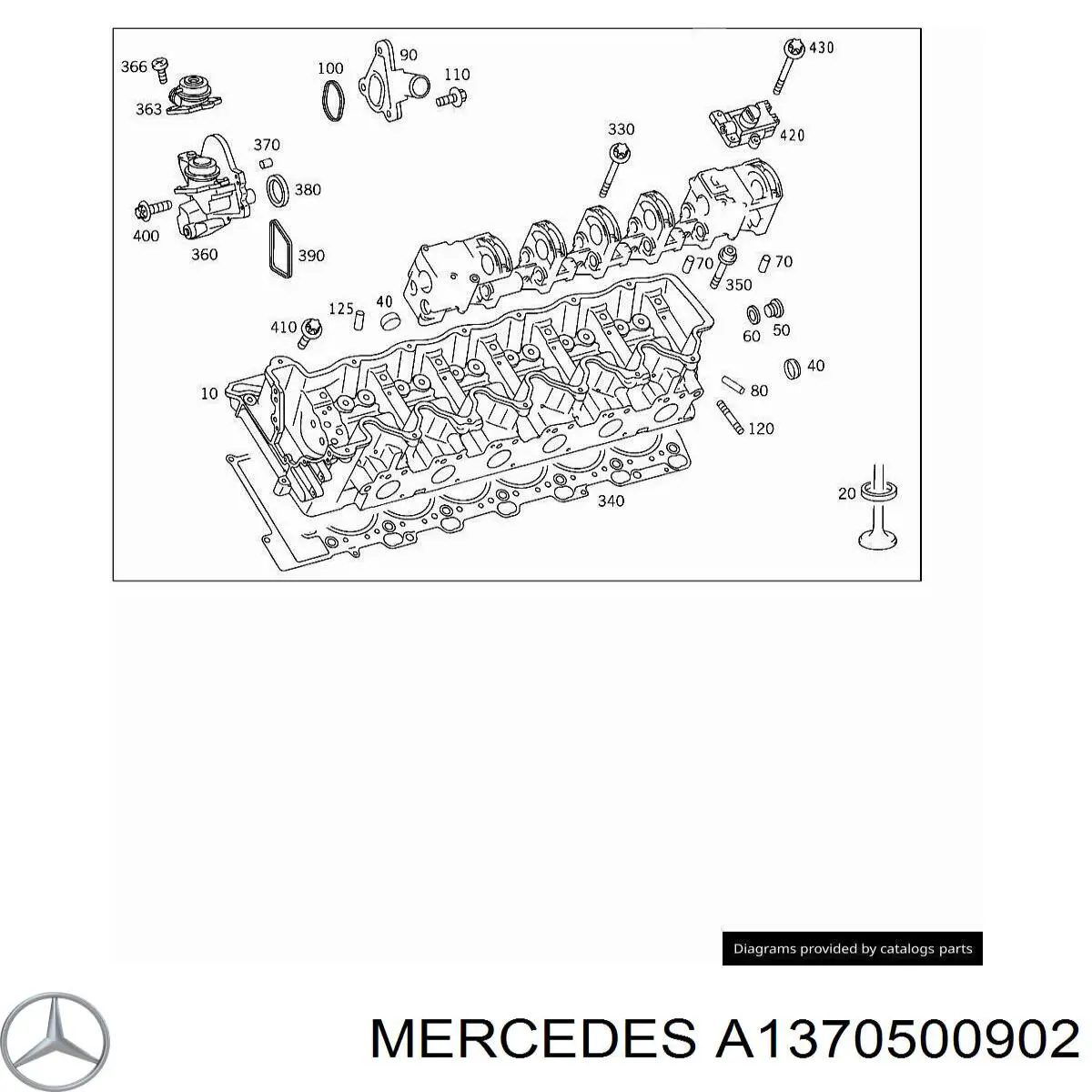 Постель распредвала Mercedes A1370500902