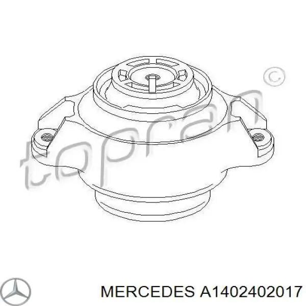 A1402402017 Mercedes подушка (опора двигателя левая)