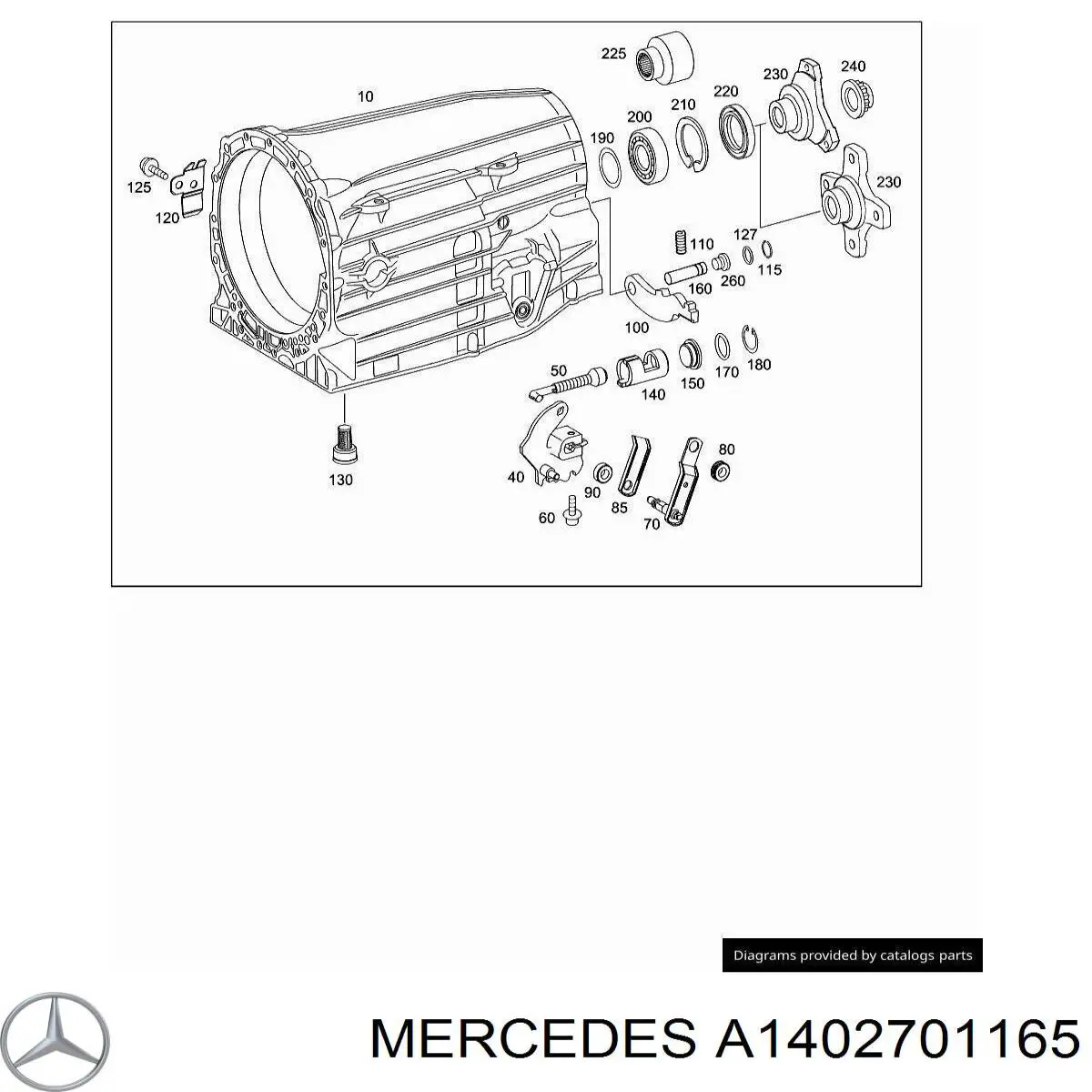 Механизм переключения передач A1402701165 Mercedes