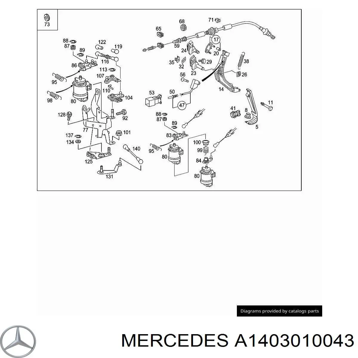  Mercedes A1403010043 цена, от 3.17 USD