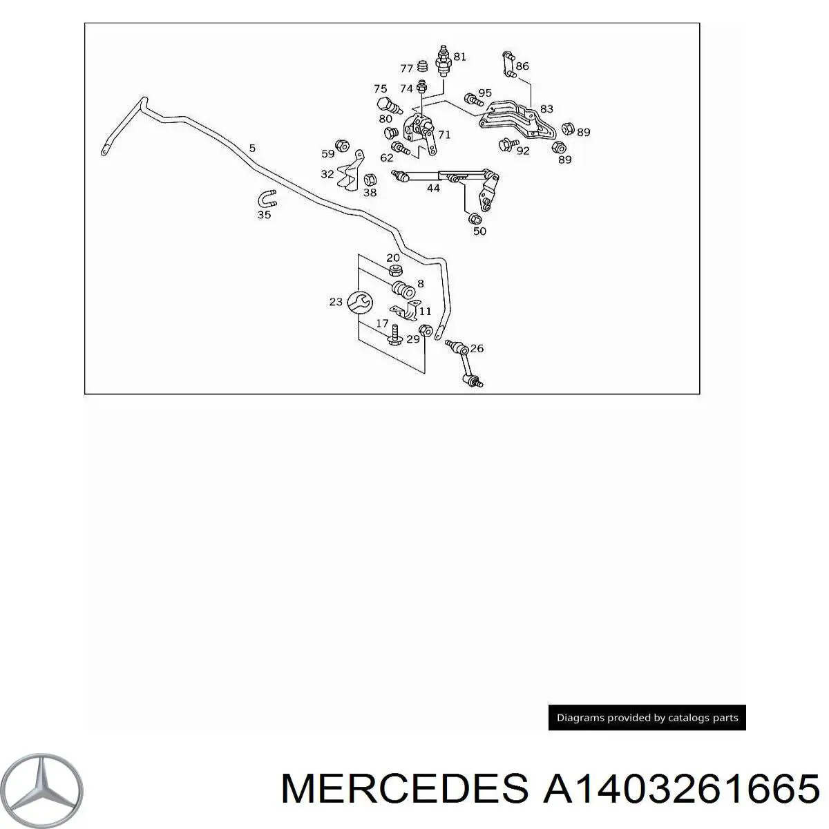 Estabilizador traseiro para Mercedes S (W140)