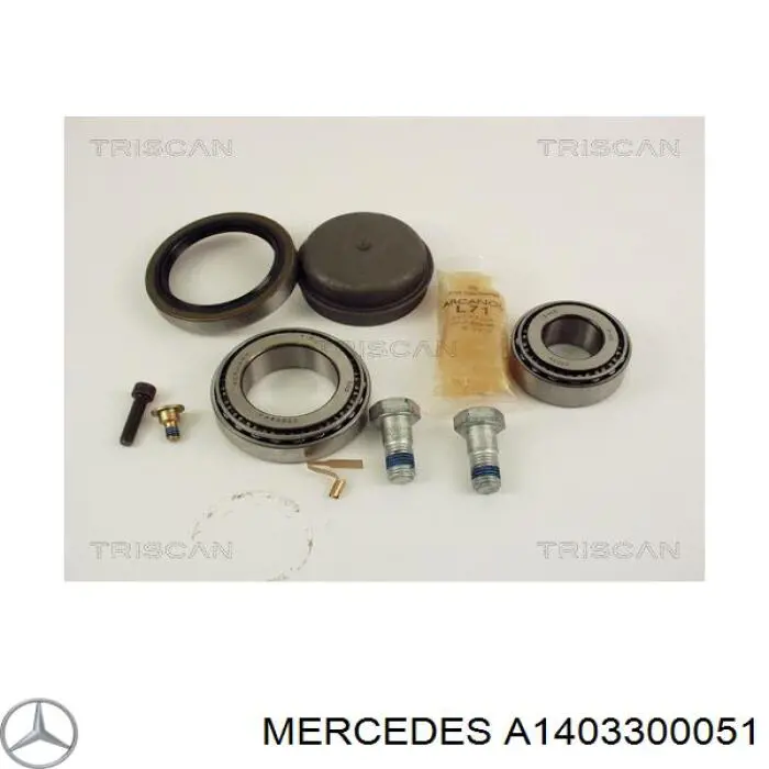 Комплект подшипника ступицы колеса Mercedes A1403300051 цена, от 22.61 USD
