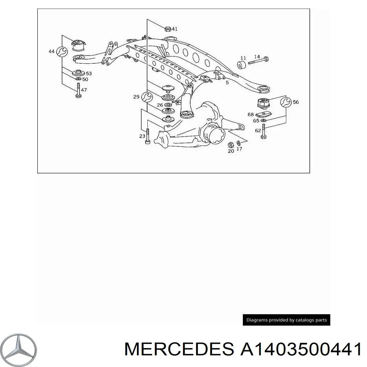 Viga de suspensão traseira (plataforma veicular) para Mercedes S (W140)