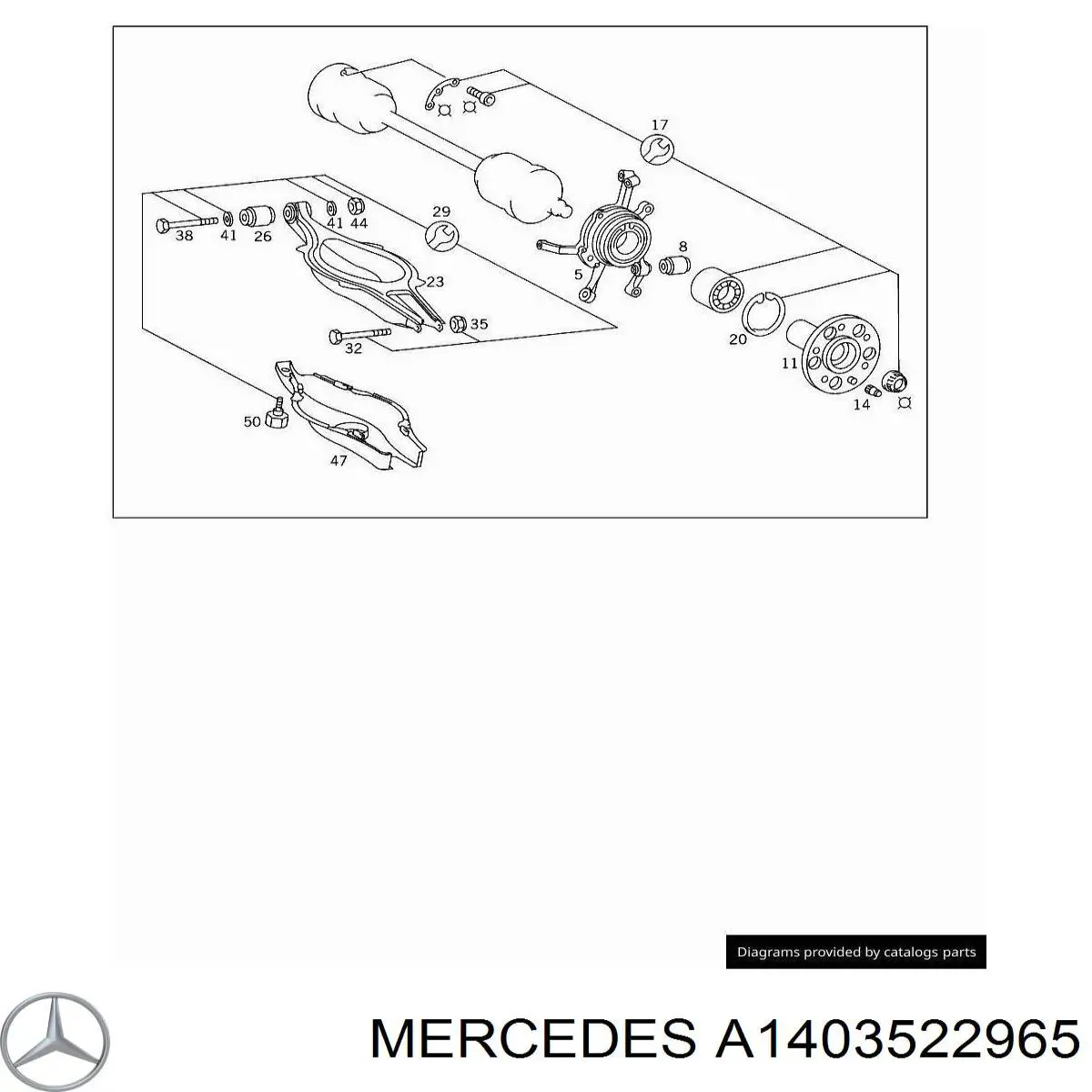 Полиуретановый сайлентблок заднего нижнего рычага Mercedes A1403522965 цена, от 4.94 USD