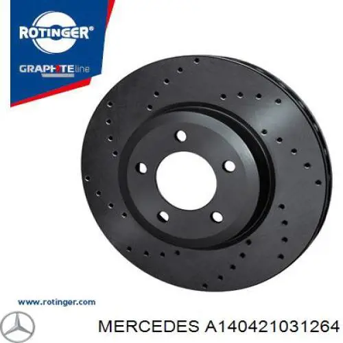 A140421031264 Mercedes Диск тормозной передний