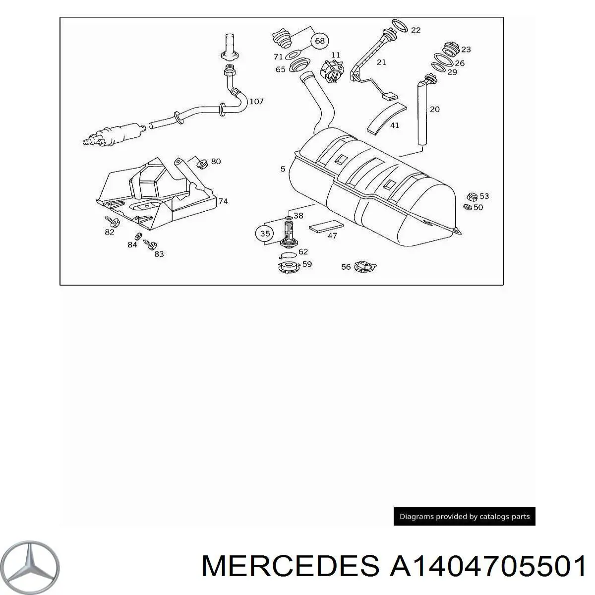 A1404705501 Mercedes Бак топливный