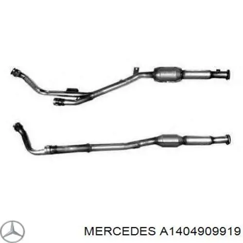 Труба приемная (штаны) глушителя передняя правая Mercedes A1404909919 цена, от 4194.16 USD