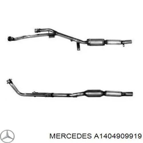 Купить A1404909919 Mercedes Труба приемная (штаны) глушителя передняя правая