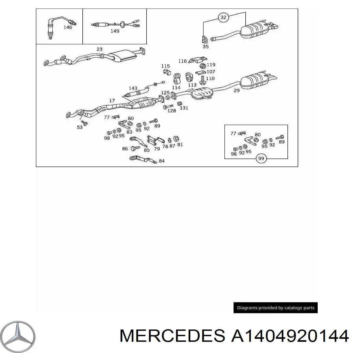 Подушка крепления глушителя Mercedes A1404920144 цена, от 1.93 USD