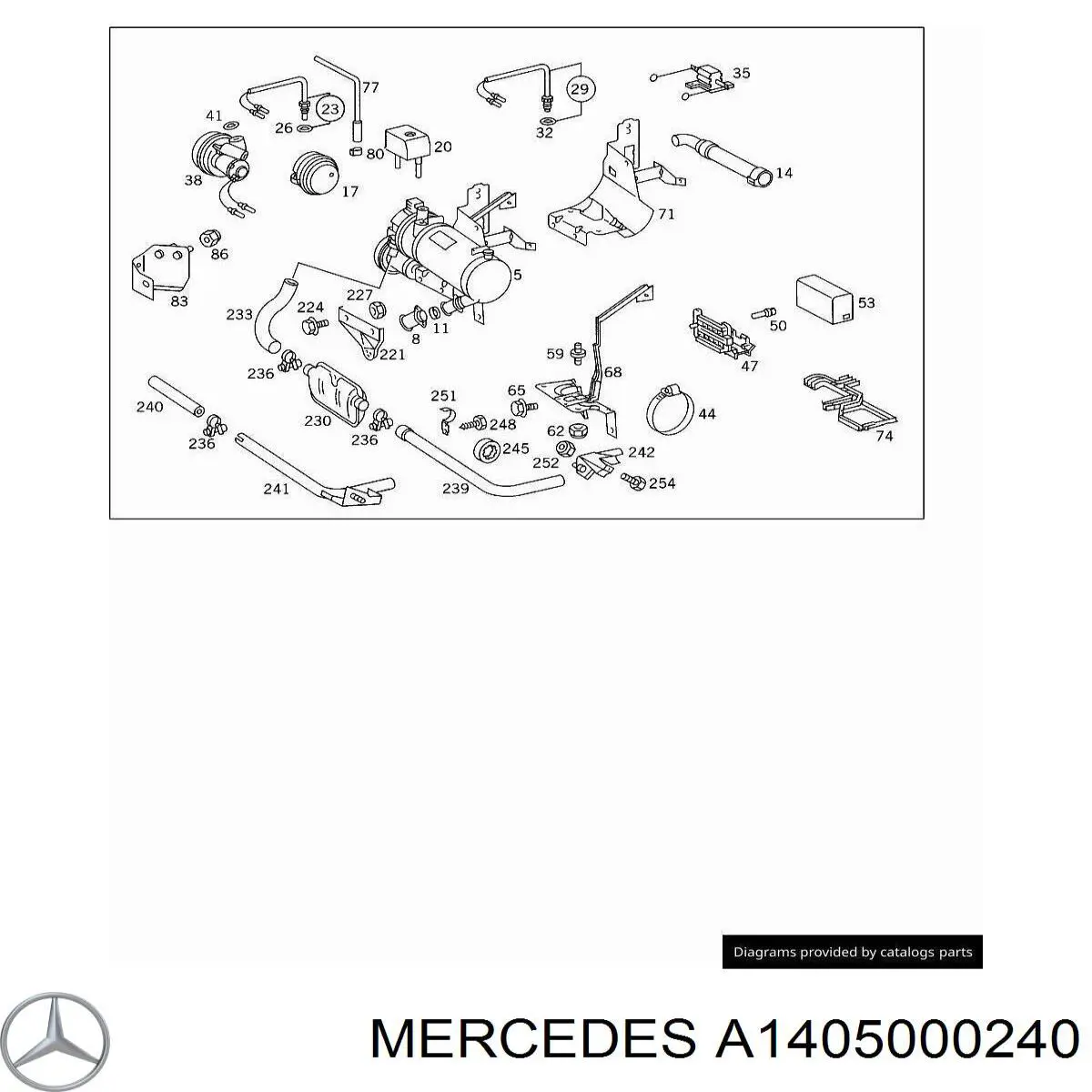 A1405000240 Mercedes Кран системы отопления